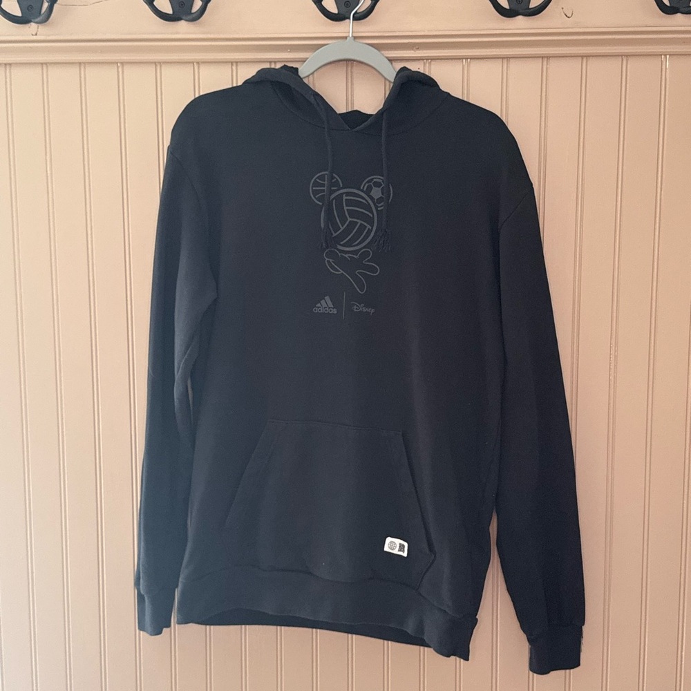 Adidas x Disney Mickey Mouse Hoodie Men’s Medium Black Pullover Sweatshirt